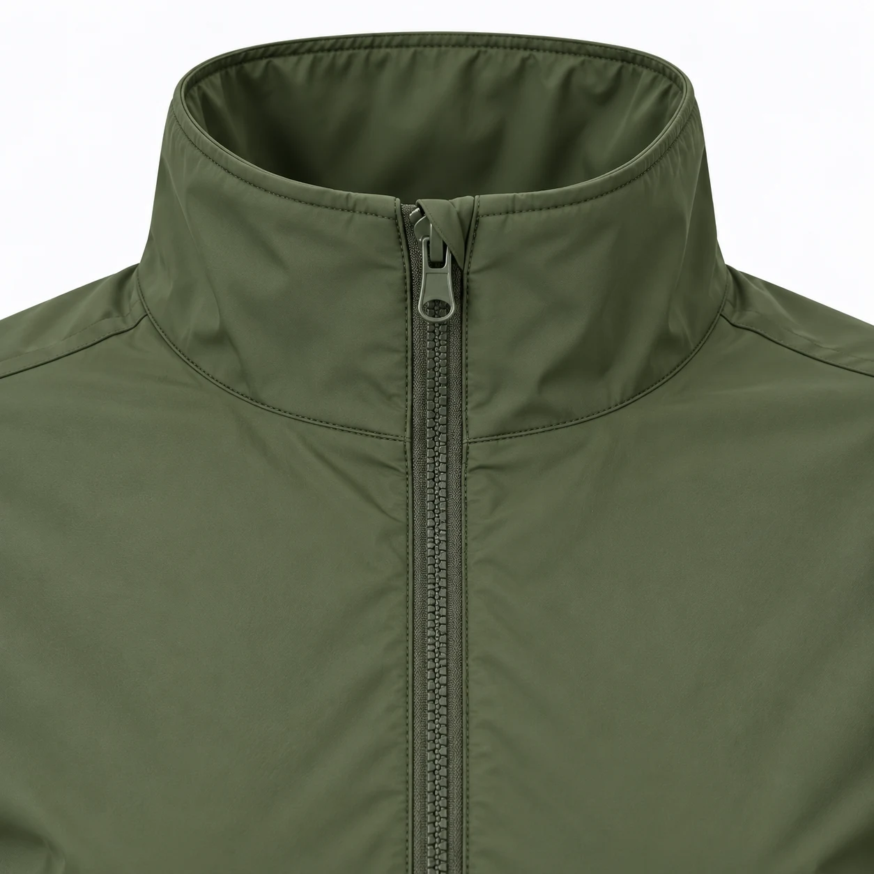 Trailside Stand-Collar Jacket construction closeup